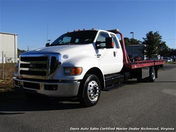 2011 Ford F-650 Super Duty XLT Pro Loader Quad Cab Roll Back Wrecker Tow Flat Bed   - Photo 1 - North Chesterfield, VA 23237