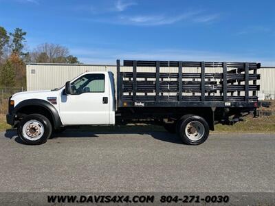 2010 FORD F550 Super Duty Dually Low Miles V8 Powerstroke  Regular Cab With Removable Side Flatbed With Liftgate - Photo 4 - North Chesterfield, VA 23237