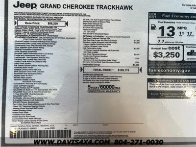 2018 Jeep Grand Cherokee Supercharged Trackhawk AWD   - Photo 18 - North Chesterfield, VA 23237