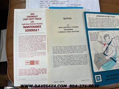 1979 Chevrolet Silverado K20 Squarebody 4x4 Survivor Pickup Truck   - Photo 21 - North Chesterfield, VA 23237