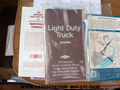 1979 Chevrolet Silverado K20 Squarebody 4x4 Survivor Pickup Truck   - Photo 22 - North Chesterfield, VA 23237