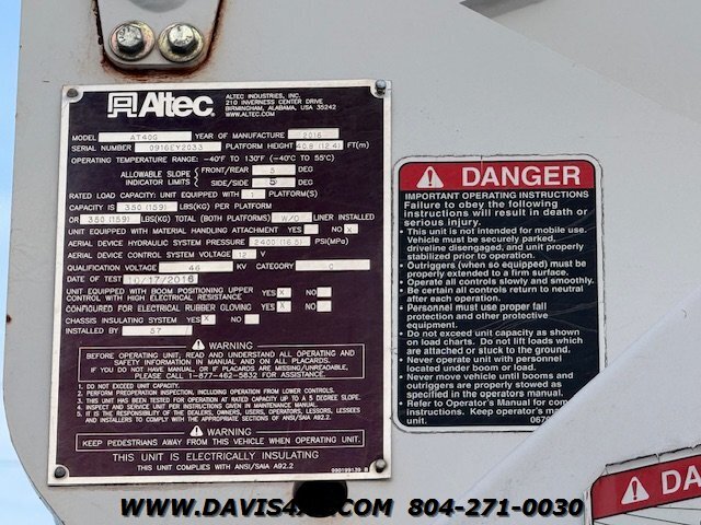 2016 RAM 5500 4x4 Altec AT40G Bucket Truck - Photo 20 - North Chesterfield, VA 23237