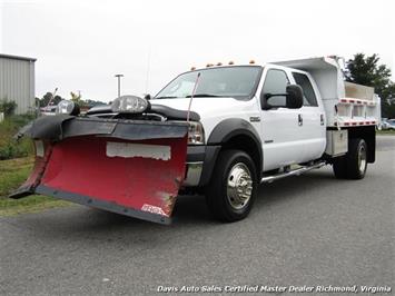 2005 Ford F-550 Super Duty XL Diesel 4X4 Dually Crew Cab Dump Bed Snow Plow   - Photo 1 - North Chesterfield, VA 23237