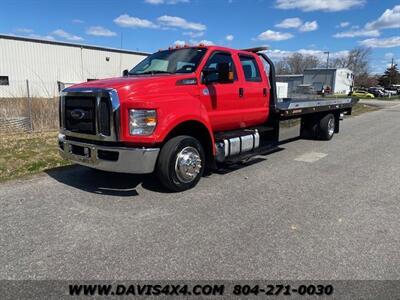 2016 Ford F650 Superduty Crew Cab Flatbed Tow Truck Rollback   - Photo 1 - North Chesterfield, VA 23237
