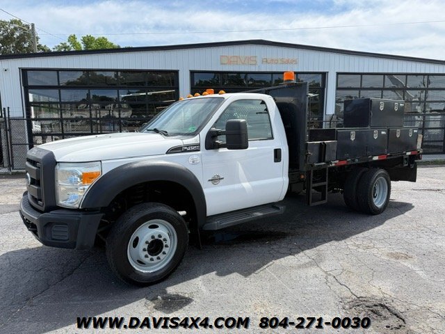 2016 Ford F-450 Superduty Diesel Flatbed Utility Work Truck   - Photo 1 - North Chesterfield, VA 23237