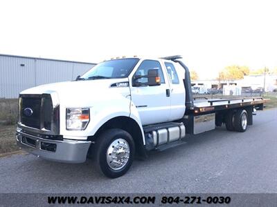 2018 FORD 650 Super Duty Extended/Quad Cab Diesel Rollback  Wrecker Commercial Two Car Carrier Tow Truck - Photo 1 - North Chesterfield, VA 23237