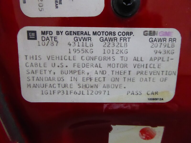 1988 CHEVROLET CAMARO - Image 37