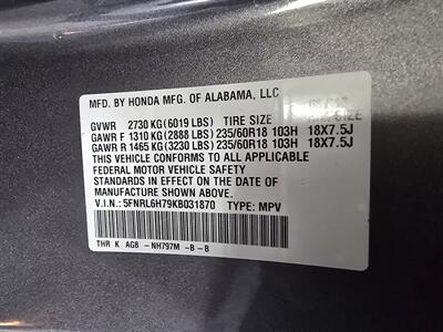 2019 Honda Odyssey EX-L   - Photo 33 - Hamilton, OH 45015