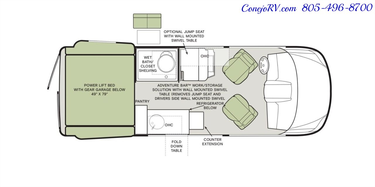 2026 Tiffin GH1 RB AWD Sprinter Mercedes Turbo Diesel 540AH Lithium - Photo 53 - Thousand Oaks, CA 91360