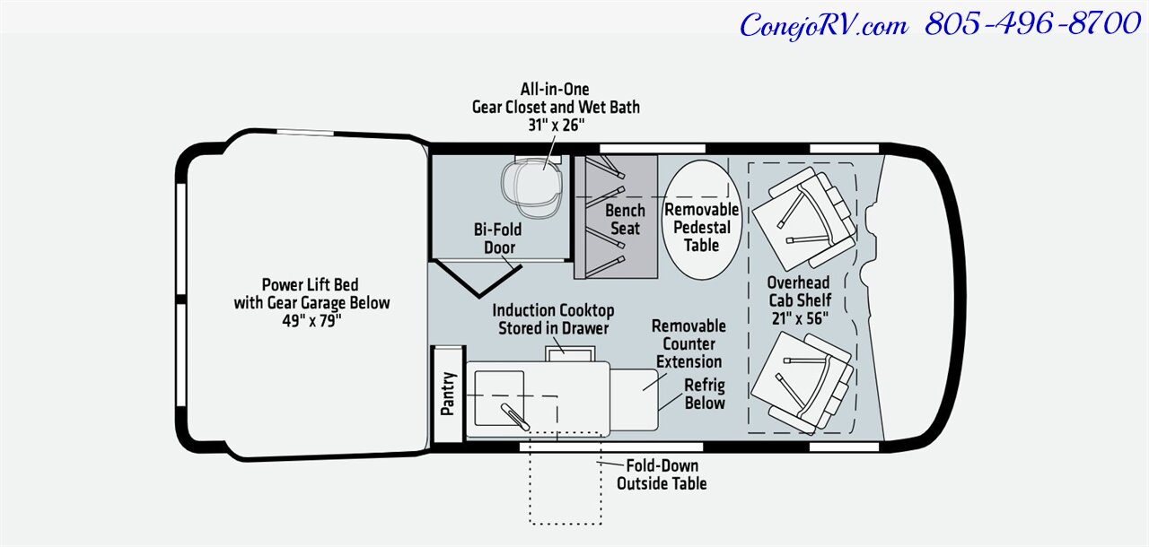 2022 Winnebago Revel 44E 4X4 Sprinter Mercedes Turbo Diesel Lithium  Batteries - Photo 49 - Thousand Oaks, CA 91360
