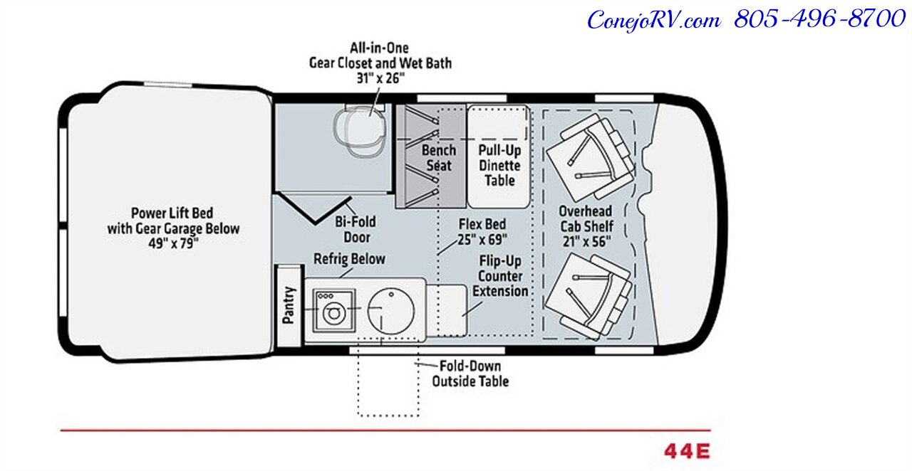 2020 Winnebago Revel 44E 2.0 4X4 Sprinter Mercedes Turbo Diesel,  250AH Lithium - Photo 46 - Thousand Oaks, CA 91360