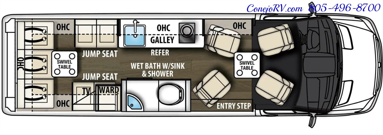 2026 Coachmen Galleria 24Q Quad Captain Seats Power Rear Lounge Mercedes  Turbo Diesel Sprinter - Photo 48 - Thousand Oaks, CA 91360