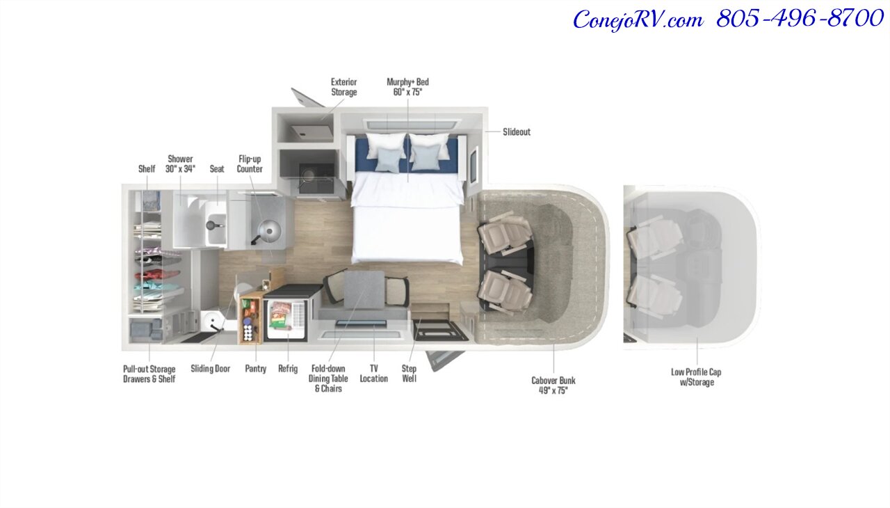 2024 Winnebago View 24T Slide-Out Murphy Bed Mercedes Turbo Diesel   - Photo 53 - Thousand Oaks, CA 91360