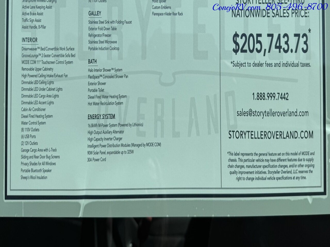 2025 Storyteller Overland Dark Mode OG AWD 16.8KWH Lithonics Lithium System Mercedes  Sprinter Turbo Diesel - Photo 46 - Thousand Oaks, CA 91360