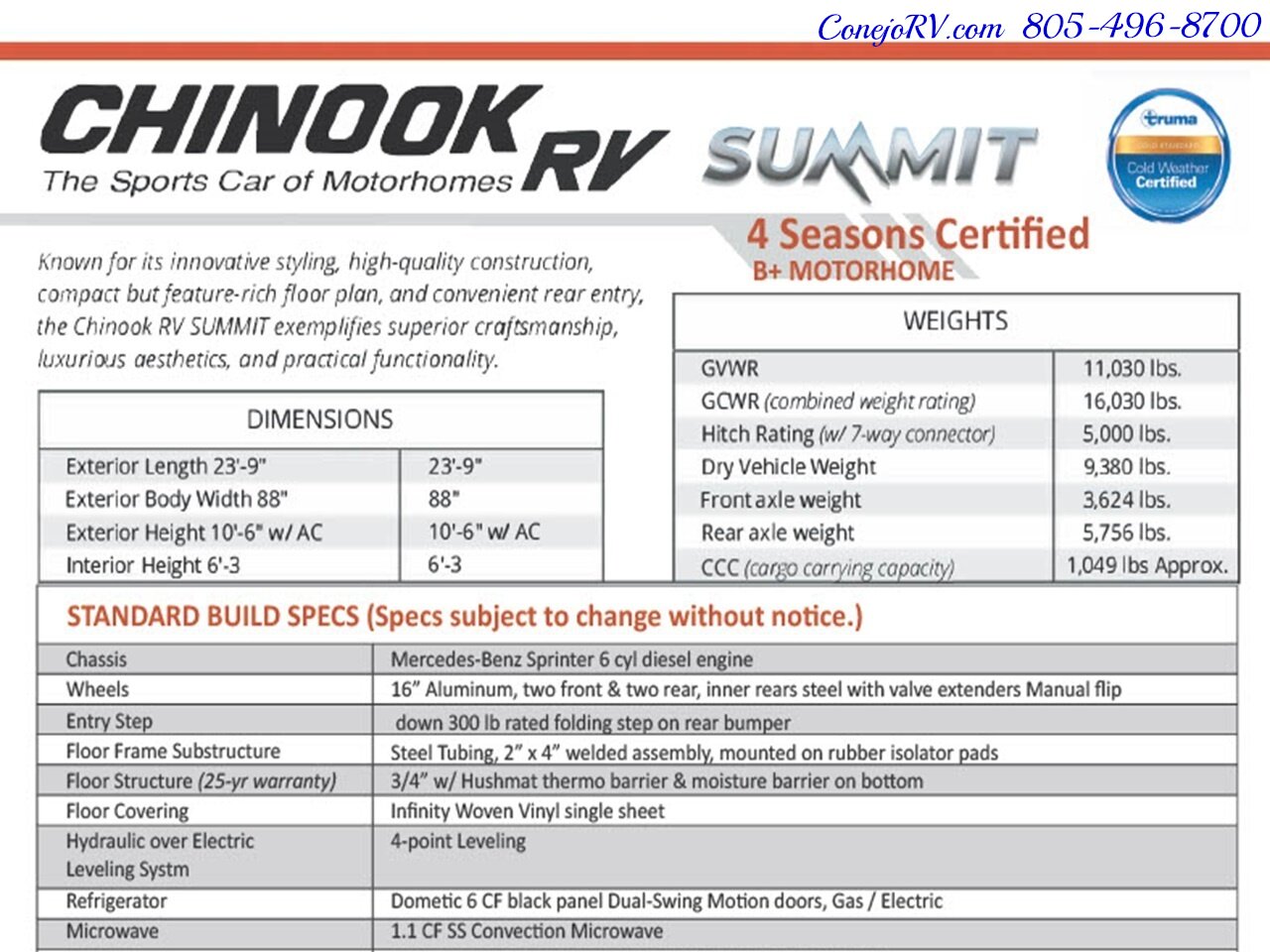 2024 Chinook Summit SS Fully Featured Mercedes Turbo Diesel V-6 Engine   - Photo 51 - Thousand Oaks, CA 91360