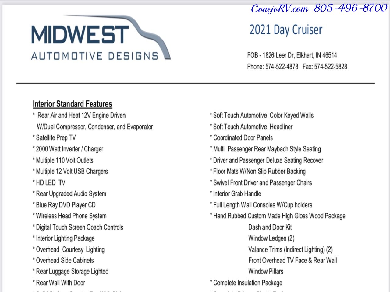 2021 Midwest Automotive D Day Cruiser D6 170 EXT   - Photo 4 - Thousand Oaks, CA 91360