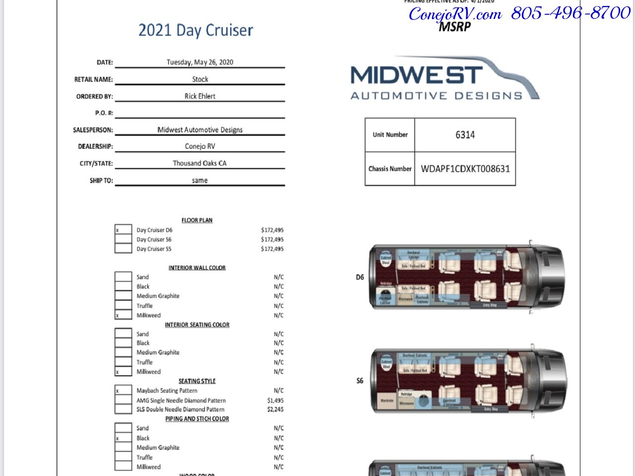 2021 Midwest Automotive D Day Cruiser D6 170 EXT   - Photo 2 - Thousand Oaks, CA 91360