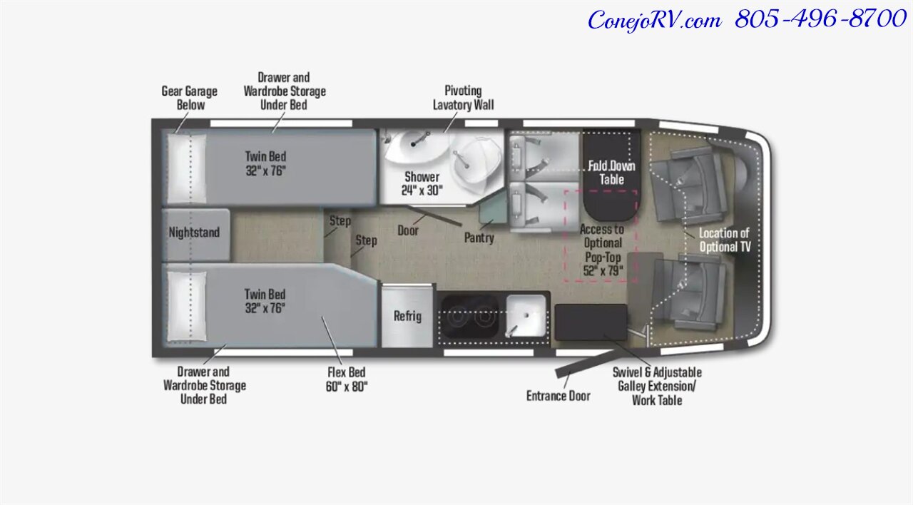 2026 Winnebago Ekko 22A Lithium Power 310HP All Wheel Drive   - Photo 56 - Thousand Oaks, CA 91360
