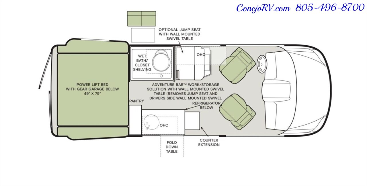 2026 Tiffin GH1 AWD Sprinter Mercedes Turbo Diesel 540AH Battle  Born Lithium Ion Kit - Photo 50 - Thousand Oaks, CA 91360