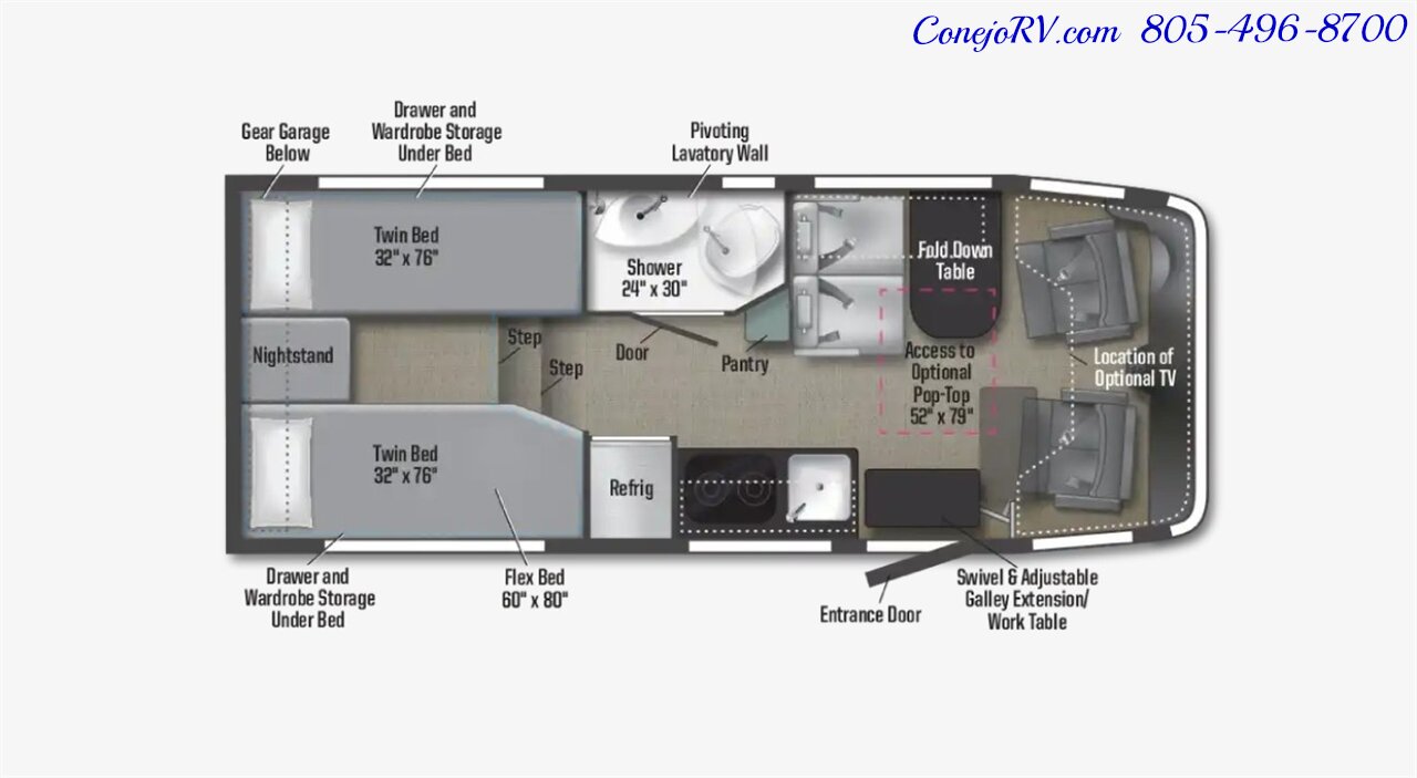 2026 Winnebago Ekko 22A Lithium Power 310HP All Wheel Drive - Photo 56 - Thousand Oaks, CA 91360