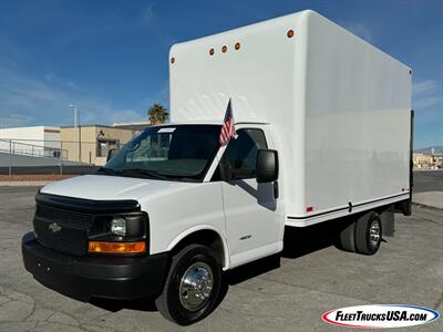 2010 Chevrolet Express Commercial Cutaway Box Truck  with Rail Gate Lift Gate