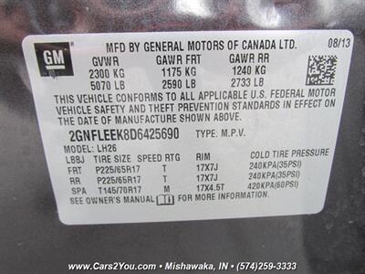 2013 Chevrolet Equinox LT 4x4   - Photo 32 - Mishawaka, IN 46545