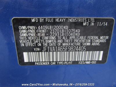 2015 Subaru WRX AWD   - Photo 28 - Mishawaka, IN 46545
