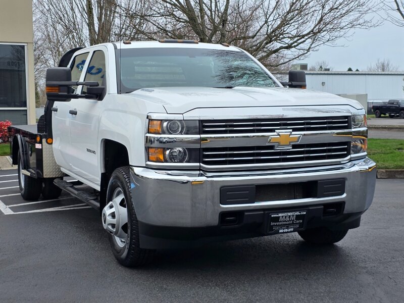 2015 Chevrolet Silverado 3500 FLAT BED DUALLY 4X4 6.6L DURAMAX DIESEL 39K MILES  / LONG BED / 1-TON / ALLISON / LOW MILES