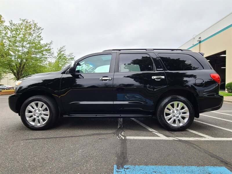 2014 Toyota Sequoia PLATINUM / 4X4 / DVD / NAV / CAM / 1-OWNER  / 3RD SEATS / AIR SUSPENSION / DYNAMIC CRUISE / HEATED & COOLED LEATHER / EVERY POSSIBLE OPTION / BEAUTIFUL SHAPE!! - Photo 3 - Portland, OR 97217
