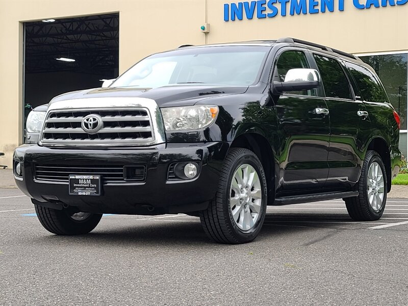 2014 Toyota Sequoia PLATINUM / 4X4 / DVD / NAV / CAM / 1-OWNER  / 3RD SEATS / AIR SUSPENSION / DYNAMIC CRUISE / HEATED & COOLED LEATHER / EVERY POSSIBLE OPTION / BEAUTIFUL SHAPE!! - Photo 1 - Portland, OR 97217
