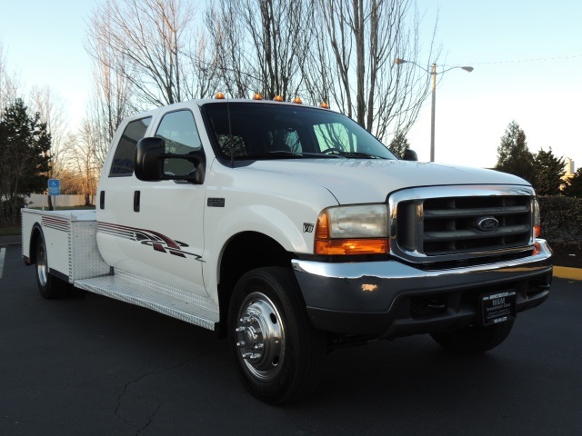 1999 Ford F550 Crew Cab/ 7.3L Turbo DIESEL / DUALLY /  FLAT BED   - Photo 2 - Portland, OR 97217