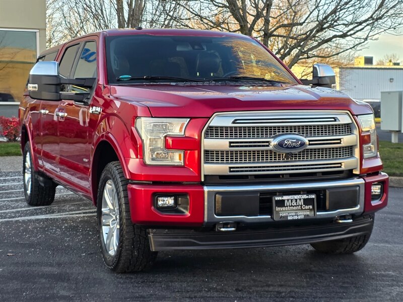 2017 Ford F-150 PLATINUM / 4X4 / PANORAMA ROOF / FULLY LOADED  / SUPERCREW CAB / RADAR CRUISE / BLIND SPOT / REAR DIFFERENTIAL LOCKER