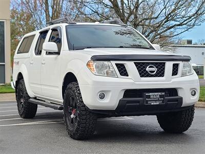 2011 Nissan Frontier PRO-4X / 4X4 / CREW CAB / V6 4.0 L / NEW TIRES  / SUNROOF / HEATED LEATHER / CANOPY / LOW 90K MILES !!