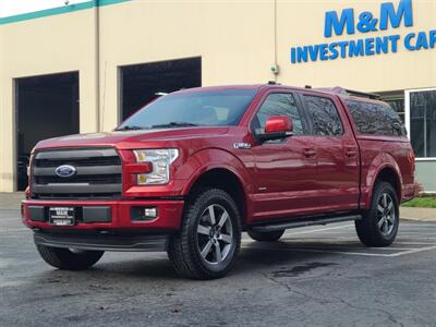 2017 Ford F-150 SUPERCREW 4X4 LARIAT / CANOPY / LOADED / 1-OWNER  / SPORT PKG / PANO ROOF / LEATHER /  V6 ECOBOOST