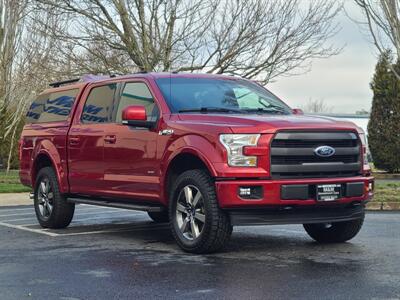 2017 Ford F-150 SUPERCREW 4X4 LARIAT / CANOPY / LOADED / 1-OWNER  / SPORT PKG / PANO ROOF / LEATHER /  V6 ECOBOOST
