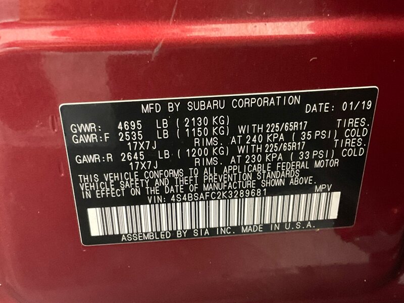 2019 Subaru Outback 2.5i Premium / 1-OWNER/Heated Seats/ 29,000 MILES   - Photo 52 - Gladstone, OR 97027