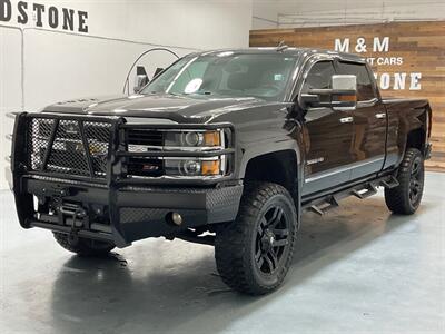 2015 Chevrolet Silverado 3500 LTZ Crew Cab 4X4 / 6.6L DURAMAX DIESEL / ALLISON T  / ZERO RUST / LEVELED w. BRAND NEW TIRES & FUEL WHEELS / Leather w. Heated & Cooled Seats / WINCH / SRW / SHORT BED / 1-TON Truck
