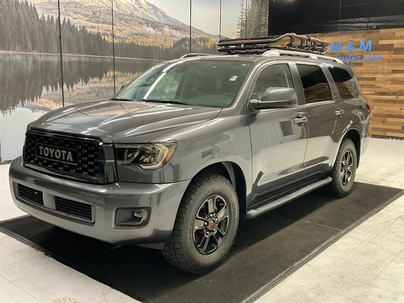 2019 Toyota Sequoia TRD PRO CUSTOM UPGRADE / 1-OWNER / 4X4 /NEW TIRES  / TRD Leather Seats & Heated Seats / Sunroof / NEW WHEELS & TIRES / CHROME DELETE PKG / SHARP & CLEAN!! - Photo 1 - Gladstone, OR 97027
