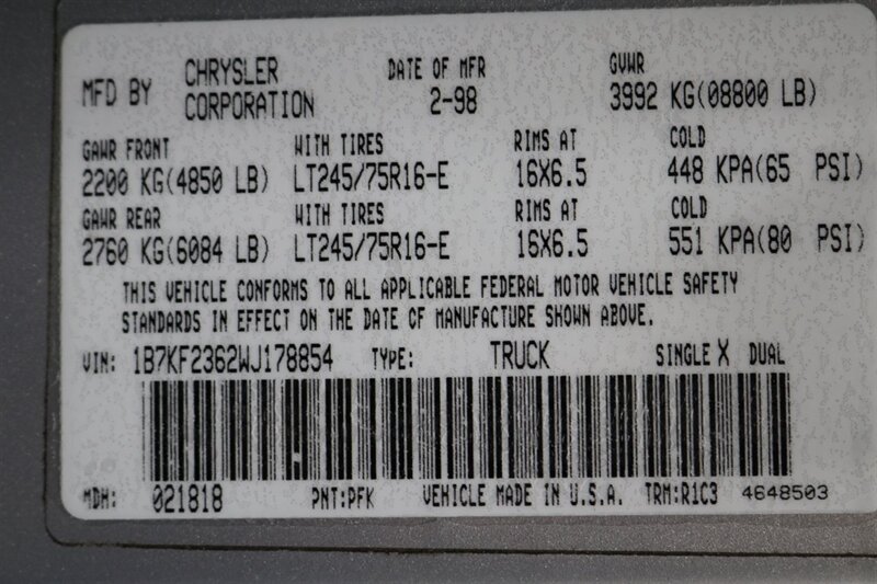 1998 Dodge Ram 2500 Laramie SLT  1-OWNER* SHORT BED* ALL SERVICE RECORDS SINCE NEW W/ ORIGINAL WINDOW STICKER* NEW 33 " BFG KO3 10-PLYS* NEVER HAD 5TH WHEEL OR GOOSE NECK* COOLANT & AC SERVICE* NEW STEERING BOX - Photo 89 - Portland, OR 97230