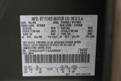 2001 Ford Excursion Limited  2-OWNER* 100% RUST FREE* FULLY LOADED LIMITED 7.3L* 4X4* FRESH FULL SERVICE W/ NEW BRAKES-ROTORS-CALIPERS* COOLANT FLUSH* AC CHARGE* NEW TIRES* ALL BOOKS & KEYS* 100% RUST & CORROSION FREE - Photo 93 - Portland, OR 97230