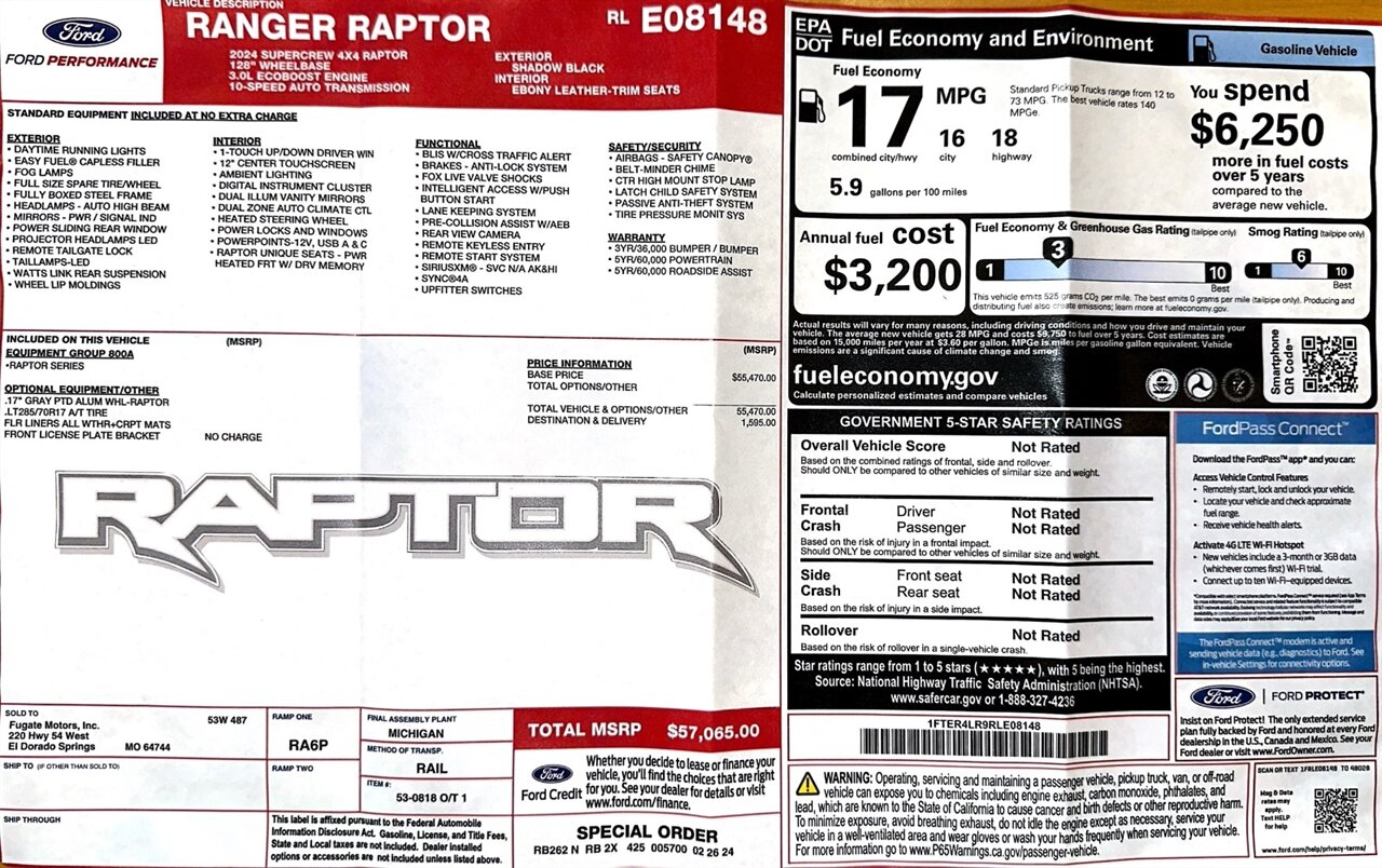 2024 Ford Ranger Raptor   - Photo 70 - Springfield, MO 65802