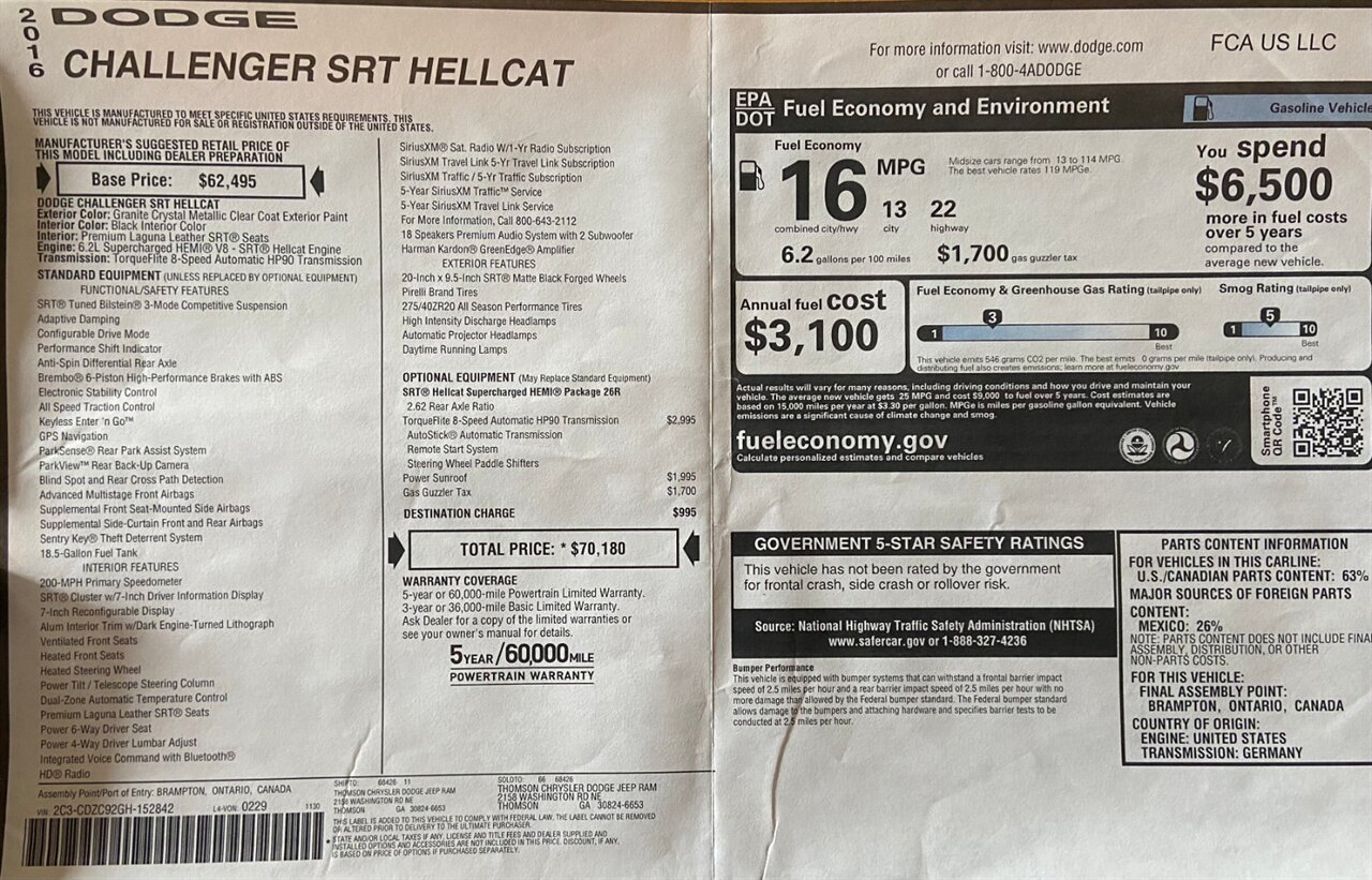 2016 Dodge Challenger SRT Hellcat   - Photo 48 - Springfield, MO 65802