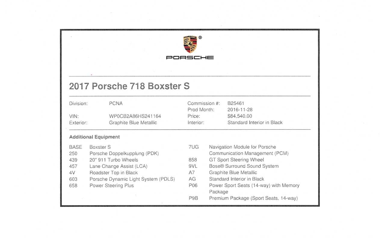 2017 Porsche 718 Boxster S   - Photo 49 - Springfield, MO 65802