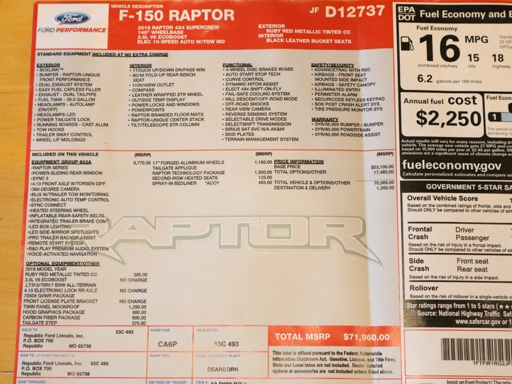 2018 Ford F-150 Raptor   - Photo 42 - Springfield, MO 65802