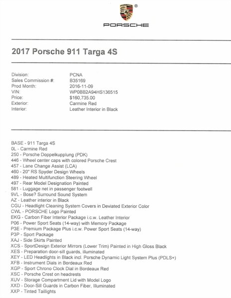 2017 Porsche 911 Targa 4S   - Photo 55 - Springfield, MO 65802