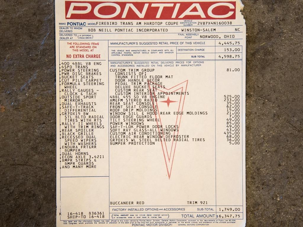 1974 Pontiac Trans Am   - Photo 50 - Springfield, MO 65802