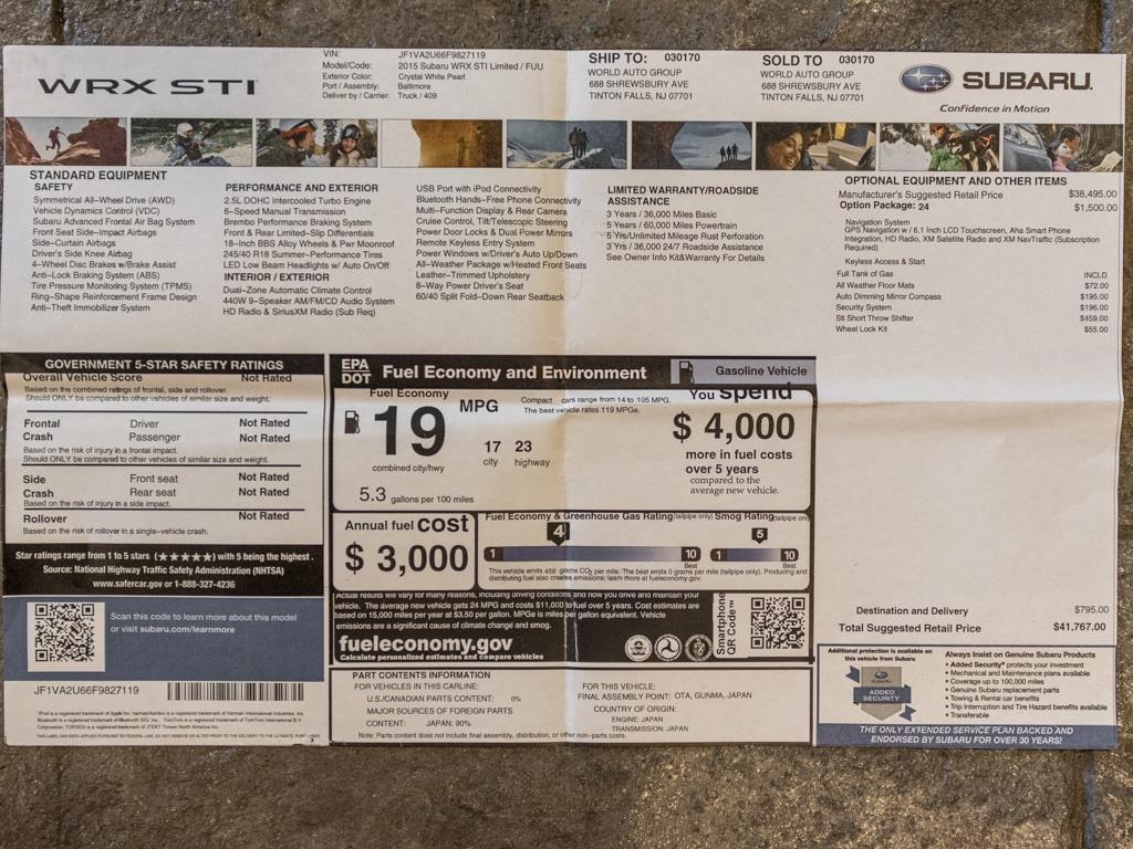 2015 Subaru WRX STI Limited   - Photo 40 - Springfield, MO 65802