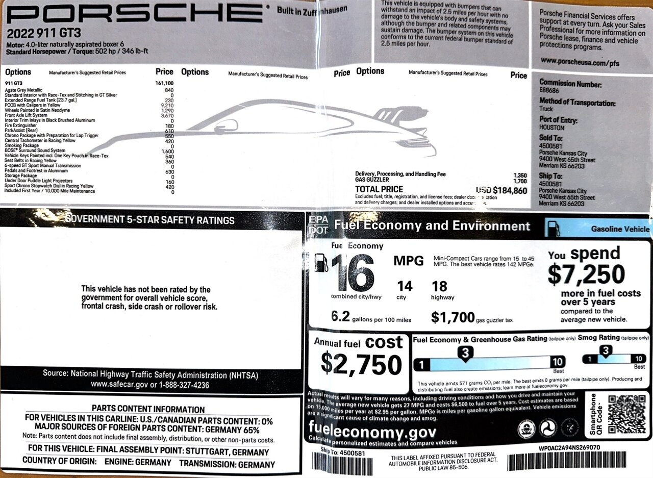 2022 Porsche 911 GT3  6 Speed Manual - Photo 81 - Springfield, MO 65802