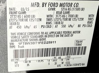 2015 Ford F-350  Crew Cab XLT 4X4 - Photo 38 - Finksburg, MD 21048
