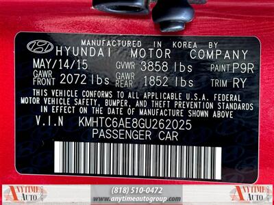 2016 Hyundai VELOSTER Turbo   - Photo 28 - Sherman Oaks, CA 91403-1701